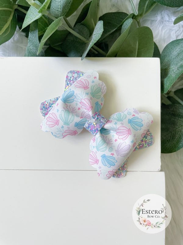 3.5” Shell Hair Bow - Image 3