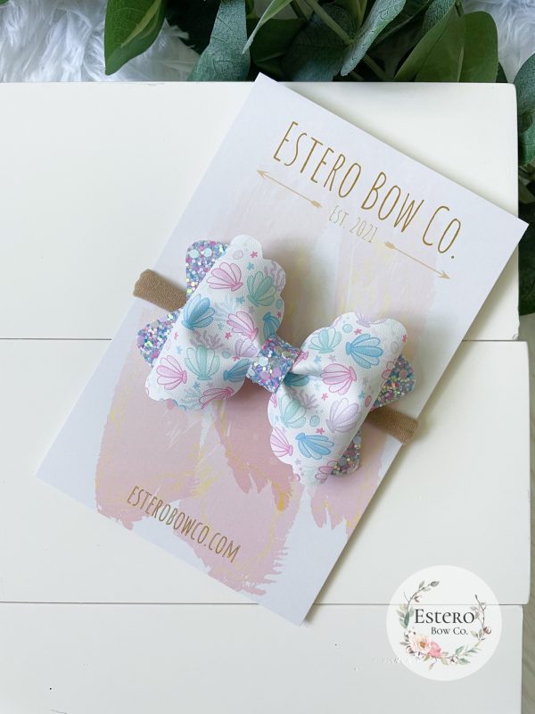 3.5” Shell Hair Bow - Image 2