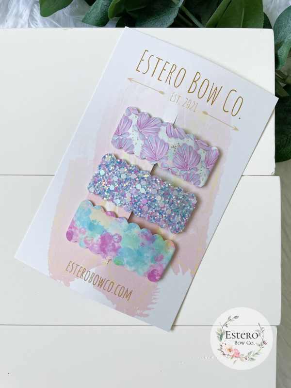 Seashell Snap Clip Set