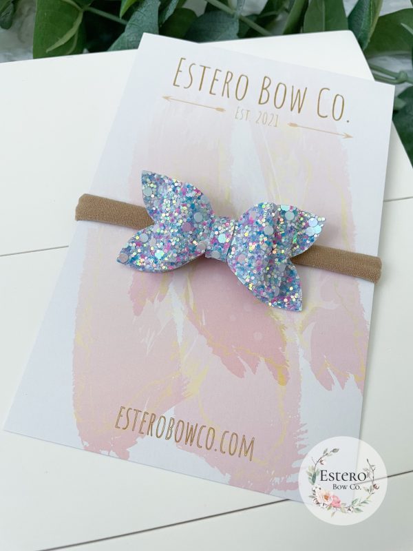 2.5" Mermaid Glitter Hair Bow - Image 3