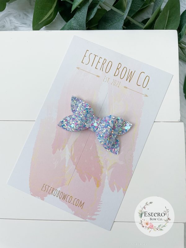 2.5" Mermaid Glitter Hair Bow - Image 2