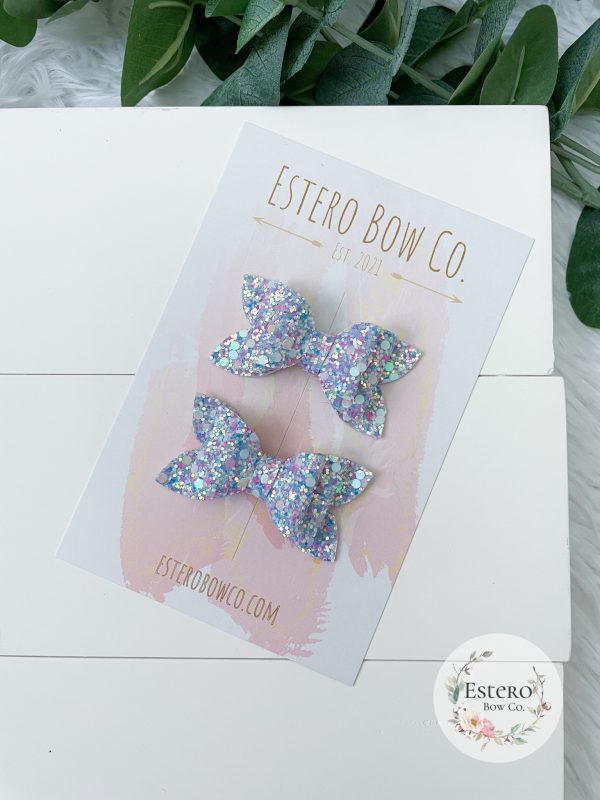 2.5" Mermaid Glitter Hair Bow - Image 4