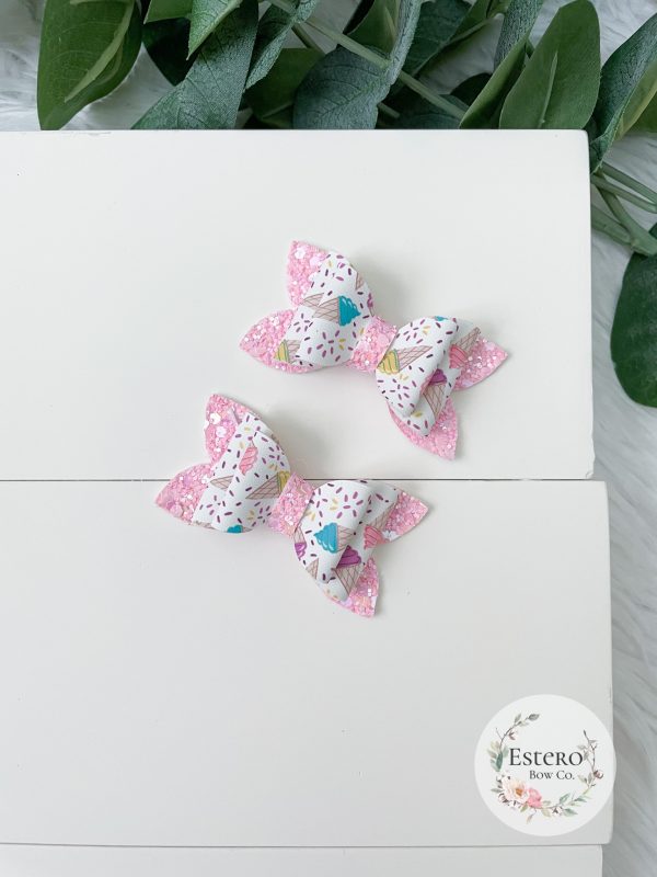 2.5" Ice Cream Hair Bow - Image 4