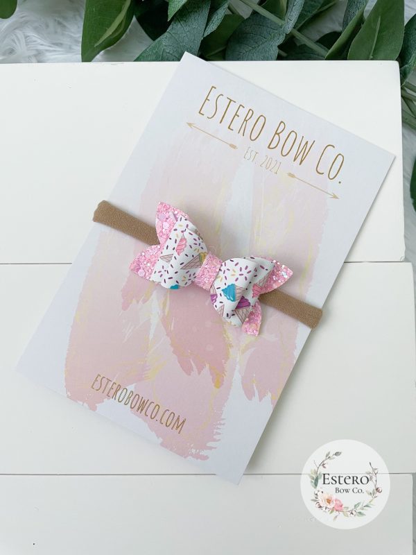 2.5" Ice Cream Hair Bow - Image 2