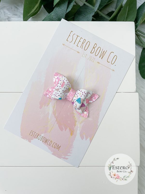 2.5" Ice Cream Hair Bow - Image 3
