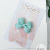 2.5" Sea Green Polka Dots Hair Bow - Image 4