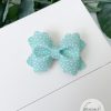 2.5" Sea Green Polka Dots Hair Bow