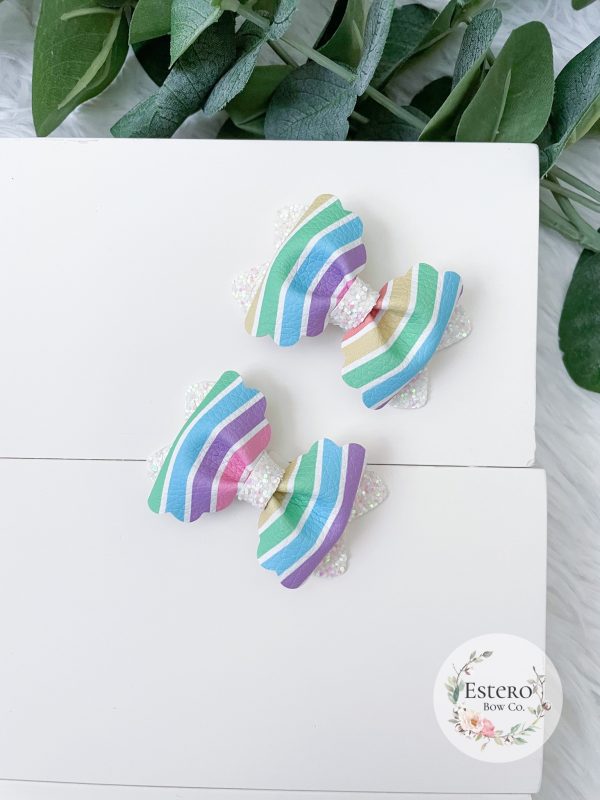 2.5" Summer Stripes Hair Bow - Image 2