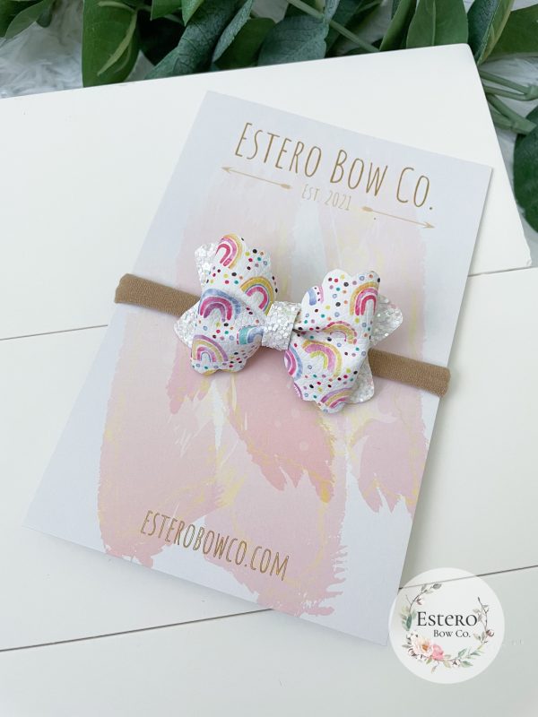 2.5" Rainbow Hair Bow - Image 2