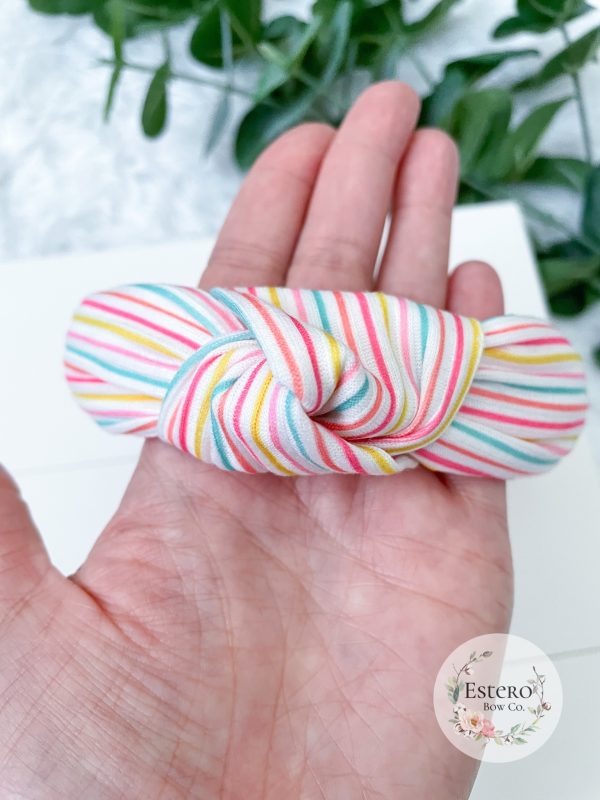 Summer Stripes One Size Top Knot Headband - Image 2