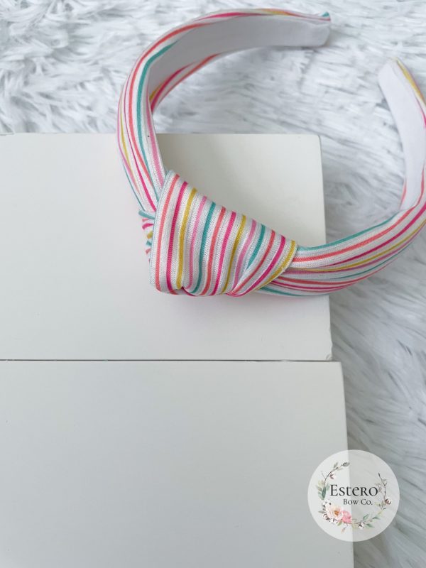 Summer Stripes One Size Top Knot Headband - Image 4