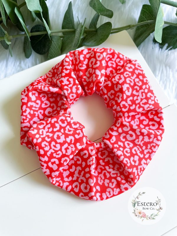Bright Leopard Print Adult Swim Scrunchie