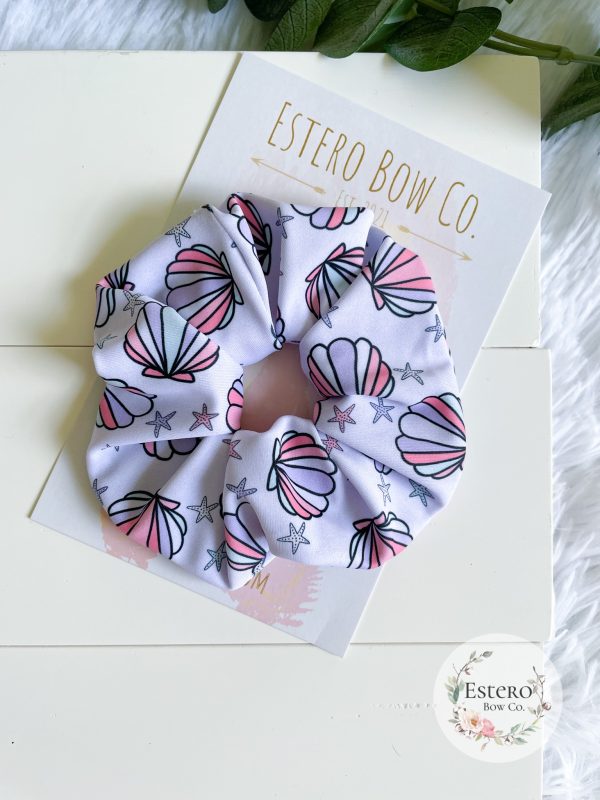 Purple Shells Kids Swim Scrunchie - Image 2
