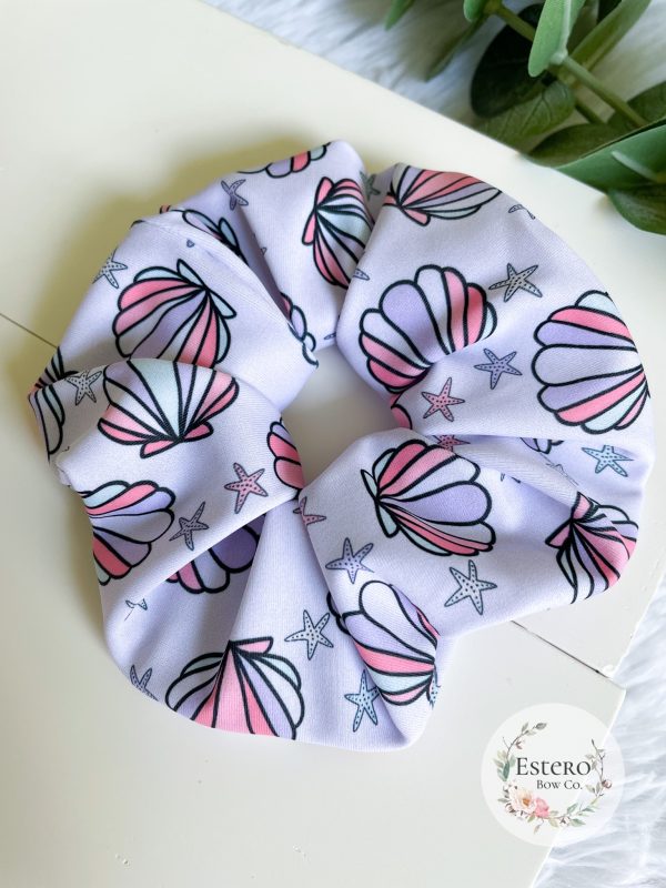 Purple Shells Kids Swim Scrunchie - Image 3