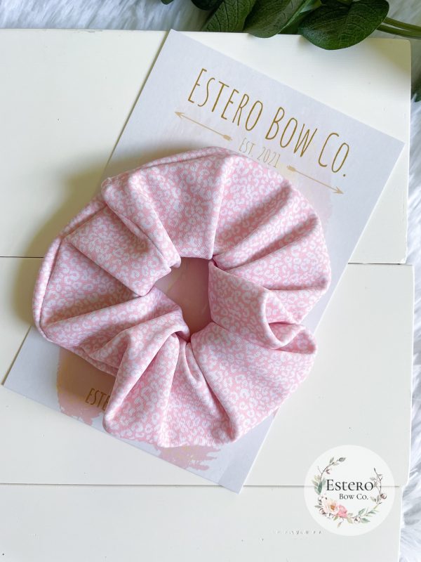 Neutral Leopard Print Kids Swim Scrunchie - Image 2