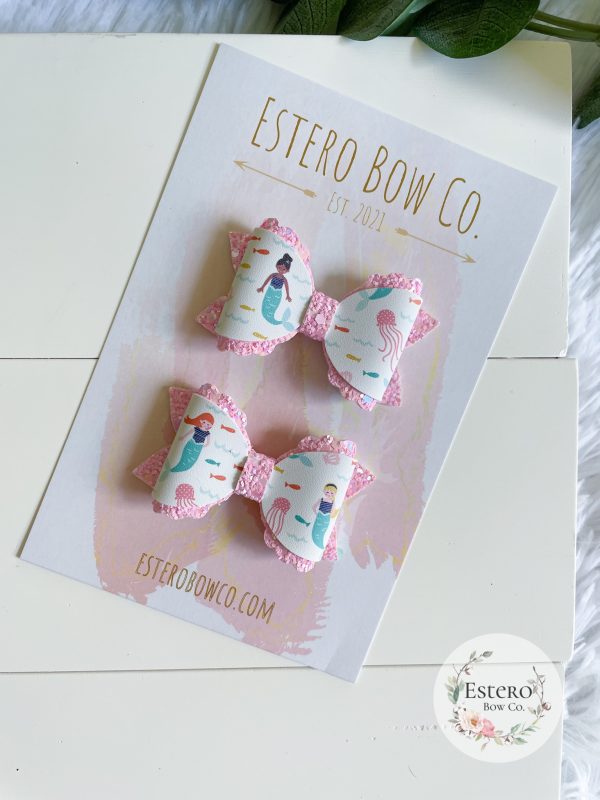 2.5" Mermaid Pigtail Bows - Image 4
