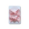 Knot Pigtail Set / Blush Satin