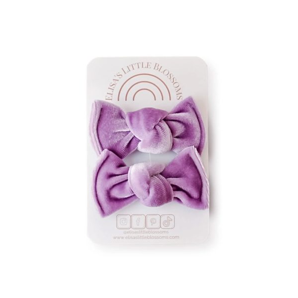 Knot Pigtail Set / Lavender Velvet
