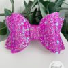 3.5” Magenta Glitter Hair Bow