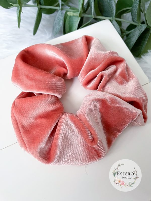 Dark Rose Velvet Adult Scrunchie