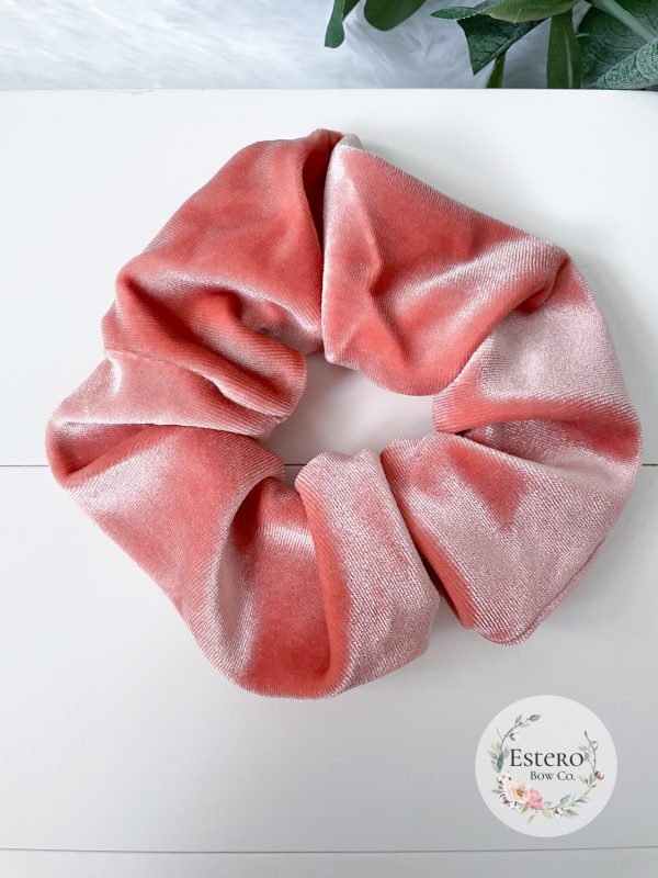 Dark Rose Velvet Adult Scrunchie - Image 3