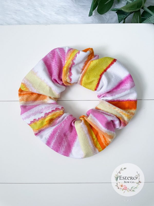 Watercolor Stripes Adult Scrunchie - Image 3