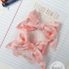 Peach Plaid Mini Fable Bow - Image 4