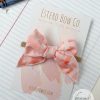 Peach Plaid Mini Fable Bow - Image 3