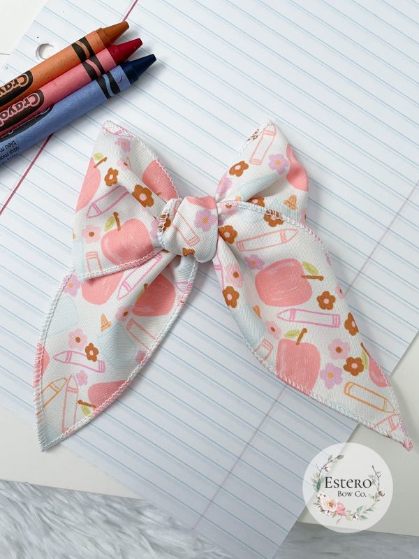 School Supply Fable Bow