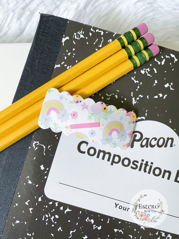 Rainbow Pencil Snap Clip