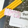 Pink Checker Floral Snap Clip