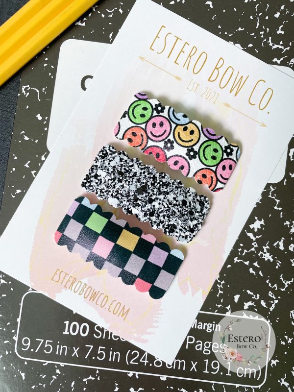 Retro Smiley Snap Clip Set