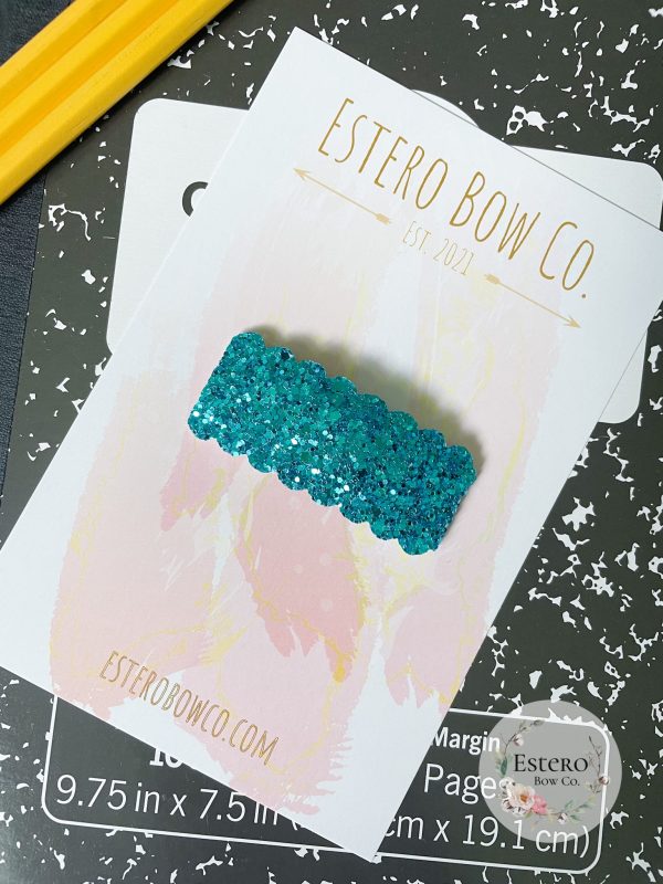 Blue Glitter Snap Clip