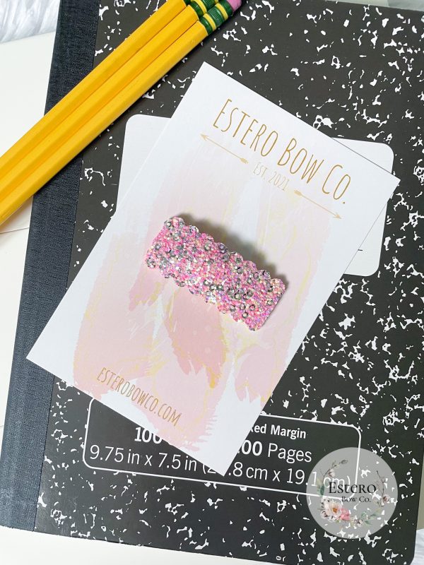 Multicolor Pink Sequins Snap Clip - Image 2