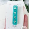 Teal Floral Resin Hair Clip | Shared Joy Bows - Image 2