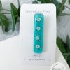 Teal Floral Resin Hair Clip | Shared Joy Bows