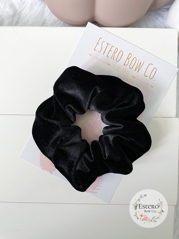Black Velvet Adult Scrunchie - Image 2