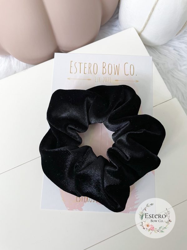 Black Velvet Adult Scrunchie