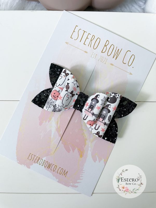 3.5” Not So Spooky Witch Hair Bow - Image 2