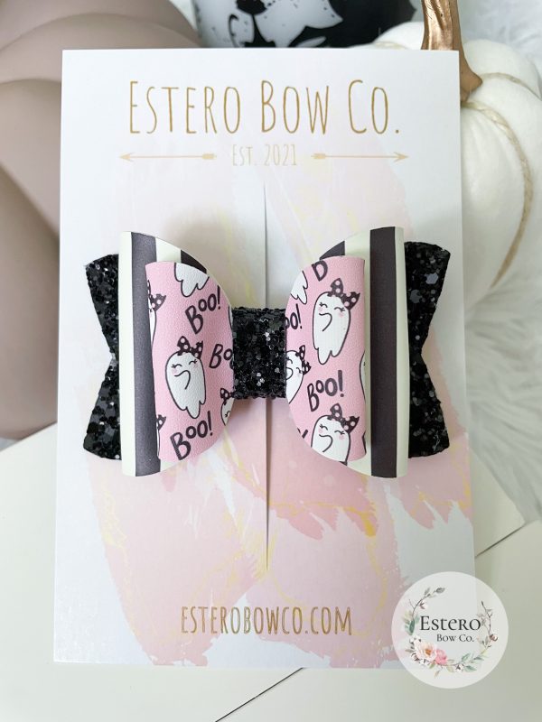 3.5” Cute Ghosts Hair Bow - Image 2
