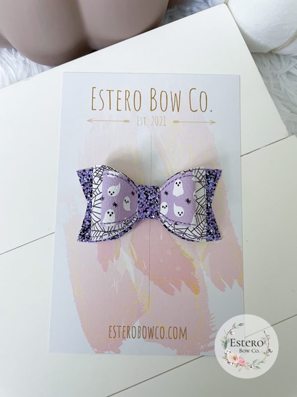 3.25” Lavender Ghosts Hair Bow