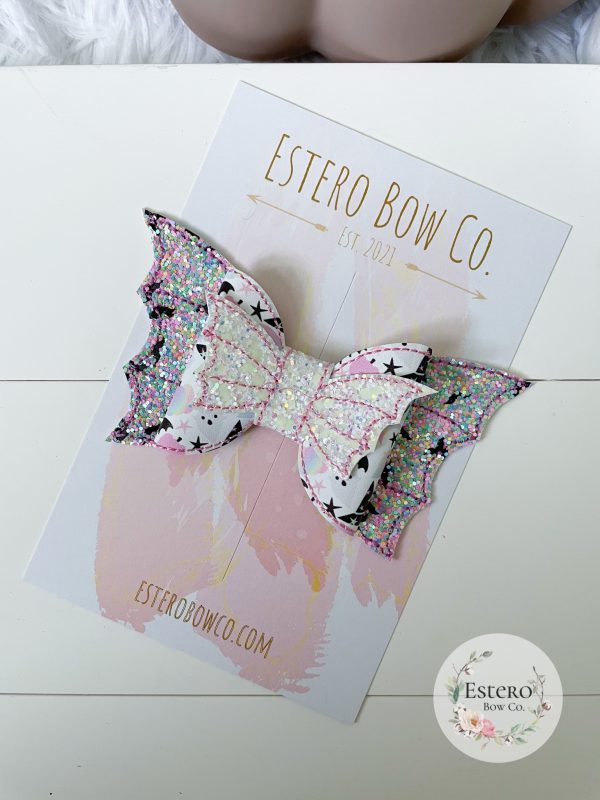 5” Whimsical Bat Bow - Image 2