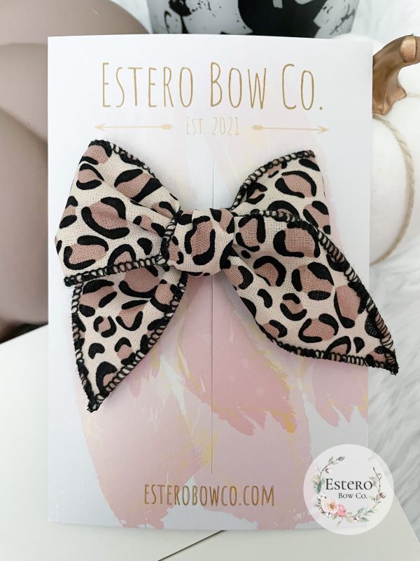 Leopard Print Mini Fable Bow