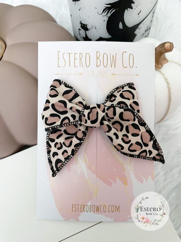 Leopard Print Mini Fable Bow - Image 2