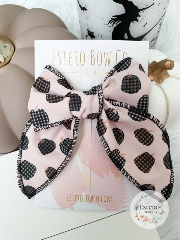 Plaid Pumpkins Fable Bow