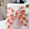 Pumpkin Spice Plaid Fable Bow