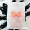 2.5” Orange Halloween Glitter Hair Bow