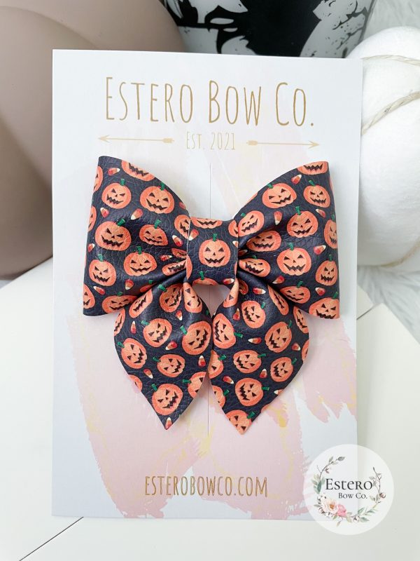 3.5” Jack O-Lantern Sailor Bow