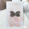 2.5” Black Cauldron Glitter Hair Bow
