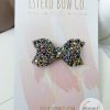 2.5” Black Cauldron Glitter Hair Bow - Image 2